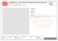 Interlock (Pasco) 20x10 cm · RC21T8-53 · Pure White Herringbone 90 Heavy-Duty Field