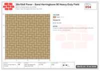 Interlock (Pasco) 20x10 cm · RC21T8-54 · Sand Herringbone 90 Heavy-Duty Field