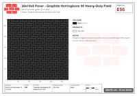 Interlock (Pasco) 20x10 cm · RC21T8-56 · Graphite Herringbone 90 Heavy-Duty Field