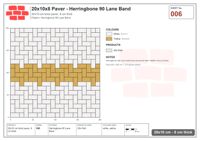 Interlock (Pasco) 20x10 cm · RC21T8-6 · Herringbone 90 Lane Band