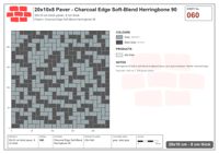 Interlock (Pasco) 20x10 cm · RC21T8-60 · Charcoal Edge Soft-Blend Herringbone 90