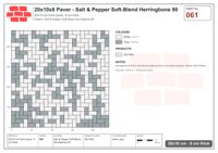 Interlock (Pasco) 20x10 cm · RC21T8-61 · Salt & Pepper Soft-Blend Herringbone 90