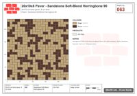 Interlock (Pasco) 20x10 cm · RC21T8-63 · Sandstone Soft-Blend Herringbone 90
