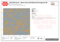 Interlock (Pasco) 20x10 cm · RC21T8-66 · Warm Grey Soft-Blend Herringbone 90