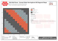 Interlock (Pasco) 20x10 cm · RC21T8-74 · Sunset Slate Herringbone 90 Diagonal Steps