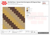 Interlock (Pasco) 20x10 cm · RC21T8-75 · Harvest Gold Herringbone 90 Diagonal Steps