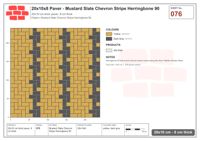 Interlock (Pasco) 20x10 cm · RC21T8-76 · Mustard Slate Chevron Stripe Herringbone 90