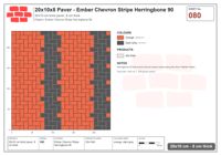 Interlock (Pasco) 20x10 cm · RC21T8-80 · Ember Chevron Stripe Herringbone 90