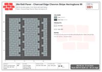 Interlock (Pasco) 20x10 cm · RC21T8-81 · Charcoal Edge Chevron Stripe Herringbone 90