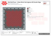Interlock (Pasco) 20x10 cm · RC21T8-87 · Urban Brick Herringbone 90 Double Edge