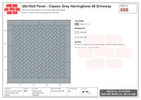 Interlock (Pasco) 20x10 cm · RC21T8-88 · Classic Grey Herringbone 45 Driveway