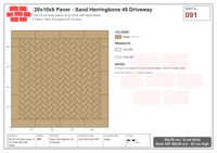 Interlock (Pasco) 20x10 cm · RC21T8-91 · Sand Herringbone 45 Driveway