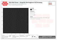Interlock (Pasco) 20x10 cm · RC21T8-93 · Graphite Herringbone 45 Driveway