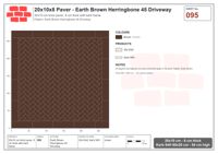 Interlock (Pasco) 20x10 cm · RC21T8-95 · Earth Brown Herringbone 45 Driveway