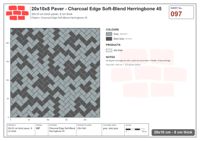 Interlock (Pasco) 20x10 cm · RC21T8-97 · Charcoal Edge Soft-Blend Herringbone 45