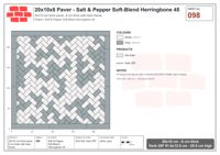 Interlock (Pasco) 20x10 cm · RC21T8-98 · Salt & Pepper Soft-Blend Herringbone 45
