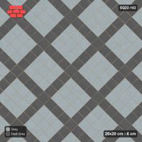 Interlock (Pasco) 20x20 cm · SQ22-102 · Diagonal Plaza Grid