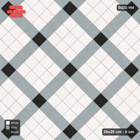 Interlock (Pasco) 20x20 cm · SQ22-104 · Diagonal Grid Corner Accents