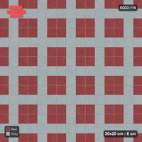 Interlock (Pasco) 20x20 cm · SQ22-110 · Plaza Grid Every 3 Units