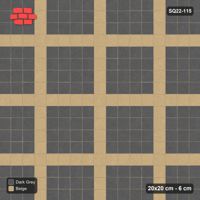 Interlock (Pasco) 20x20 cm · SQ22-115 · Plaza Grid Every 5 Units