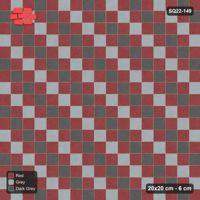 Interlock (Pasco) 20x20 cm · SQ22-149 · Diagonal Tri-Colour Stripes