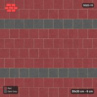 Interlock (Pasco) 20x20 cm · SQ22-15 · Kerb Framed Stripes