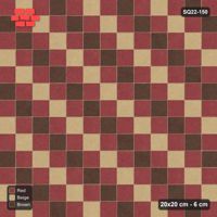 Interlock (Pasco) 20x20 cm · SQ22-150 · Diagonal Tri-Colour Stripes