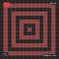 Interlock (Pasco) 20x20 cm · SQ22-152 · Concentric Square Rings