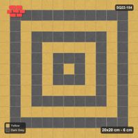 Interlock (Pasco) 20x20 cm · SQ22-154 · Concentric Square Rings