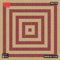 Interlock (Pasco) 20x20 cm · SQ22-155 · Concentric Square Rings