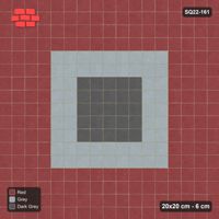 Interlock (Pasco) 20x20 cm · SQ22-161 · Central Square Medallion