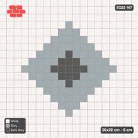 Interlock (Pasco) 20x20 cm · SQ22-167 · Central Diamond Medallion
