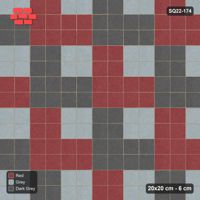 Interlock (Pasco) 20x20 cm · SQ22-174 · Quadrant Medallion Tiles