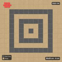 Interlock (Pasco) 20x20 cm · SQ22-184 · Single Border, Rings Field