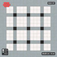Interlock (Pasco) 20x20 cm · SQ22-187 · Double Border, Corner-Accent Grid Field