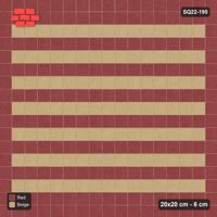 Interlock (Pasco) 20x20 cm · SQ22-195 · Single Border, Course Stripes Field