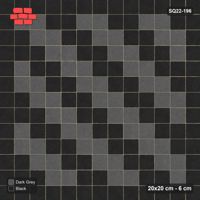 Interlock (Pasco) 20x20 cm · SQ22-196 · Single Border, Diagonal Stripes Field