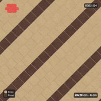 Interlock (Pasco) 20x20 cm · SQ22-224 · Diagonal Running with Stripes
