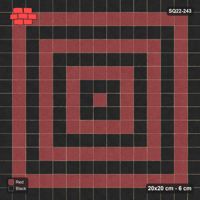 Interlock (Pasco) 20x20 cm · SQ22-243 · Rings in Kerb Frame