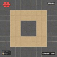 Interlock (Pasco) 20x20 cm · SQ22-244 · Rings in Kerb Frame