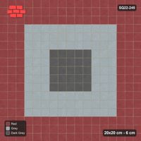 Interlock (Pasco) 20x20 cm · SQ22-245 · Medallion in Kerb Frame