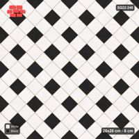 Interlock (Pasco) 20x20 cm · SQ22-248 · Harlequin Diamonds in Kerb Frame