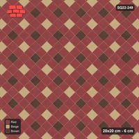 Interlock (Pasco) 20x20 cm · SQ22-249 · Harlequin Diamonds in Kerb Frame