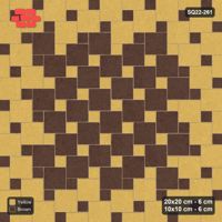 Interlock (Pasco) 20x20 cm · SQ22-261 · Offset Lattice, Centre Medallion - Harvest