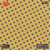 Interlock (Pasco) 20x20 cm · SQ22-276 · Offset Lattice, Solid Squares - Mustard Slate