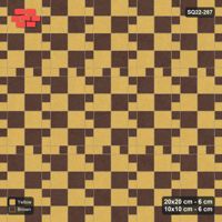 Interlock (Pasco) 20x20 cm · SQ22-287 · Checker Panels 2x4 with 10x10 Grid Lines, Dashed Lines