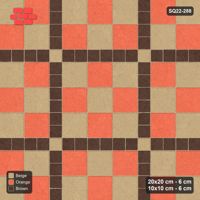 Interlock (Pasco) 20x20 cm · SQ22-288 · Checker Panels 3x3 with 10x10 Grid Lines, Light Crossings