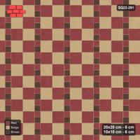Interlock (Pasco) 20x20 cm · SQ22-291 · Checker Panels 2x2 with 10x10 Ribbons, Dashed Accent Lines