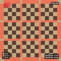 Interlock (Pasco) 20x20 cm · SQ22-293 · Checker Panels with 10x10 Grid and Border, Light Crossings