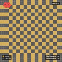Interlock (Pasco) 20x20 cm · SQ22-297 · Checkerboard with 3-Course 10x10 Border, Ladder Lines